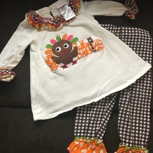 12 Months Baby Girl Thanksgiving Outfit